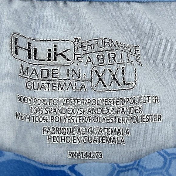 Huk Shirt Mens XXL Blue Kryptex Long Sleeve Crew Neck Performance Fishing‎ - Picture 4 of 12